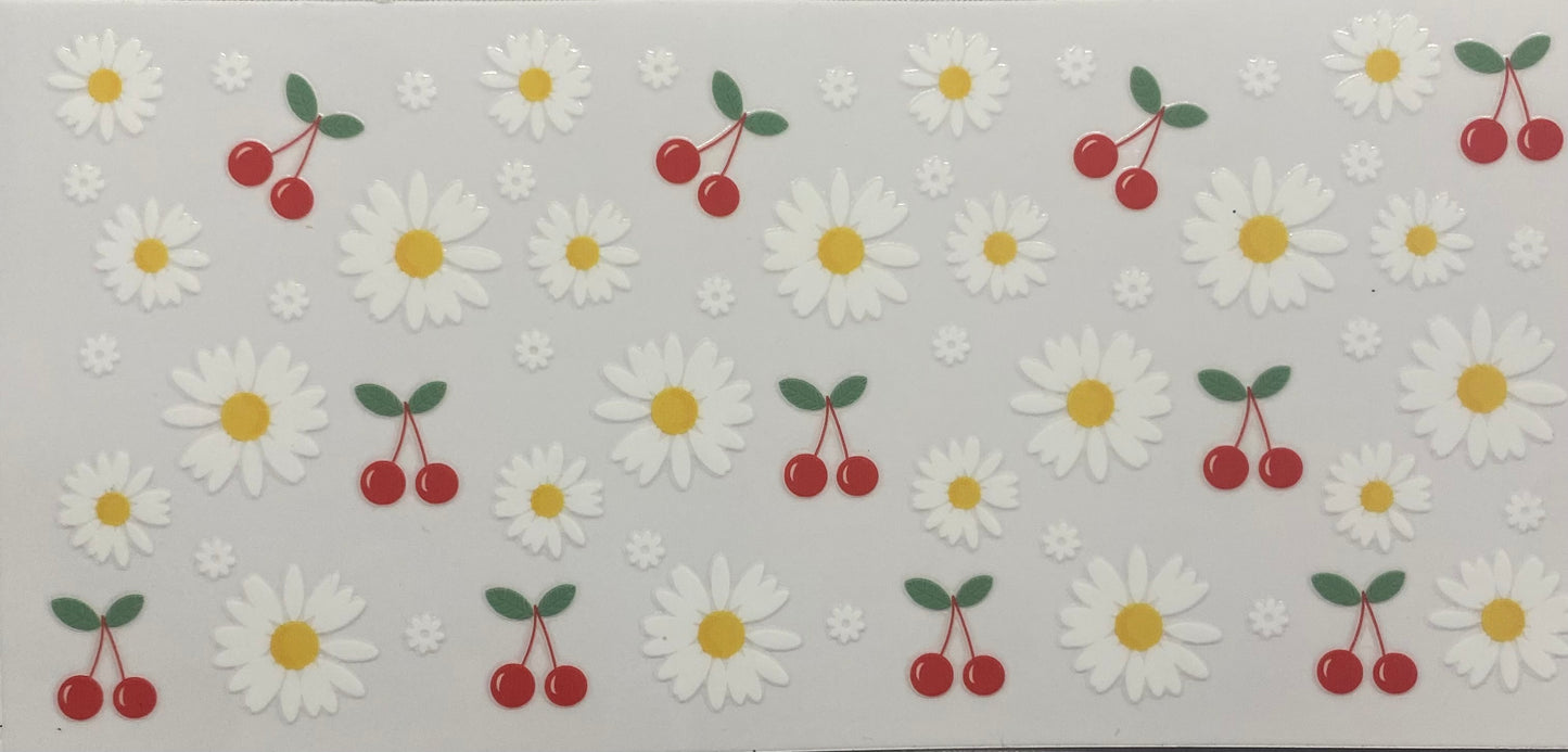 Baby cherries and daisies