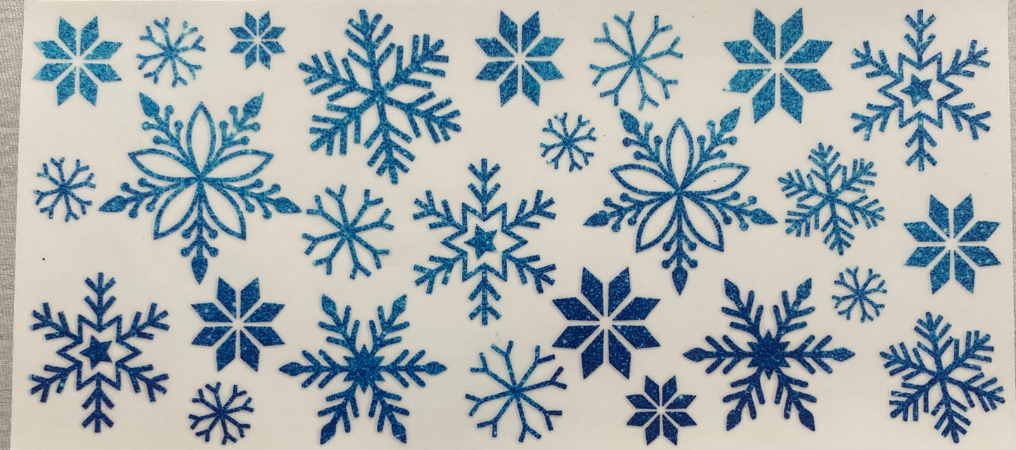 Blue Snow Flakes