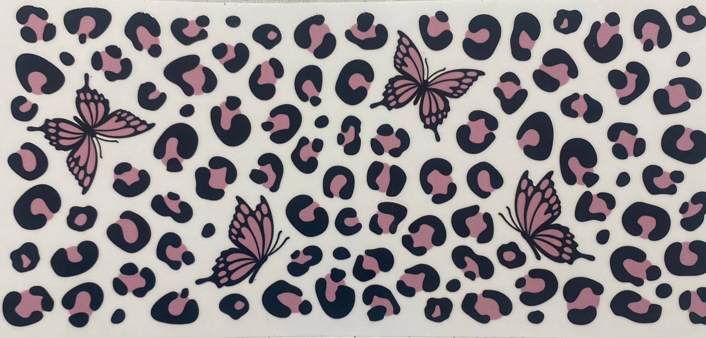 Leopard butterfly – pink and black