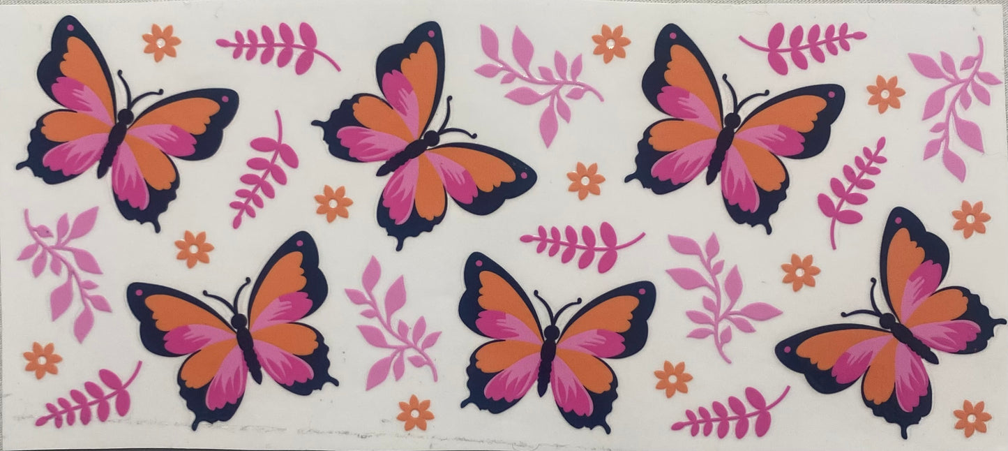 Butterfly- pink and orange