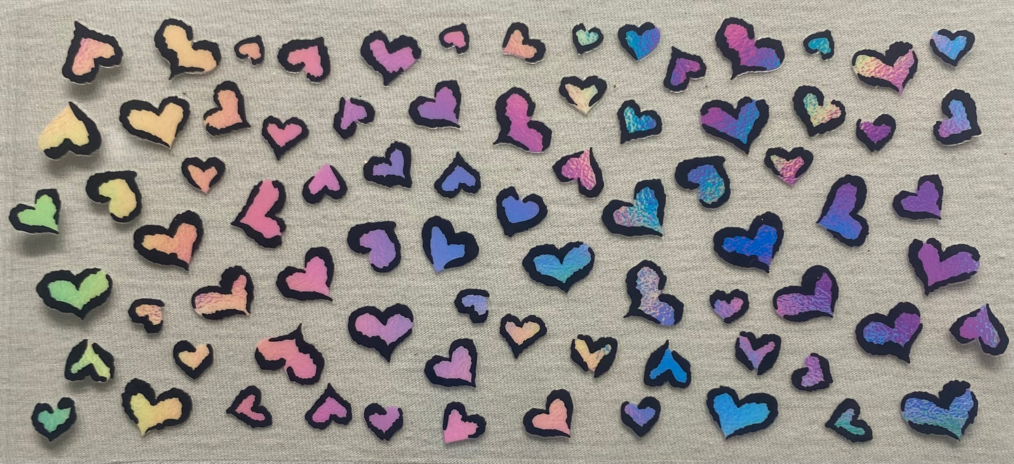 Cheetah hearts – rainbow