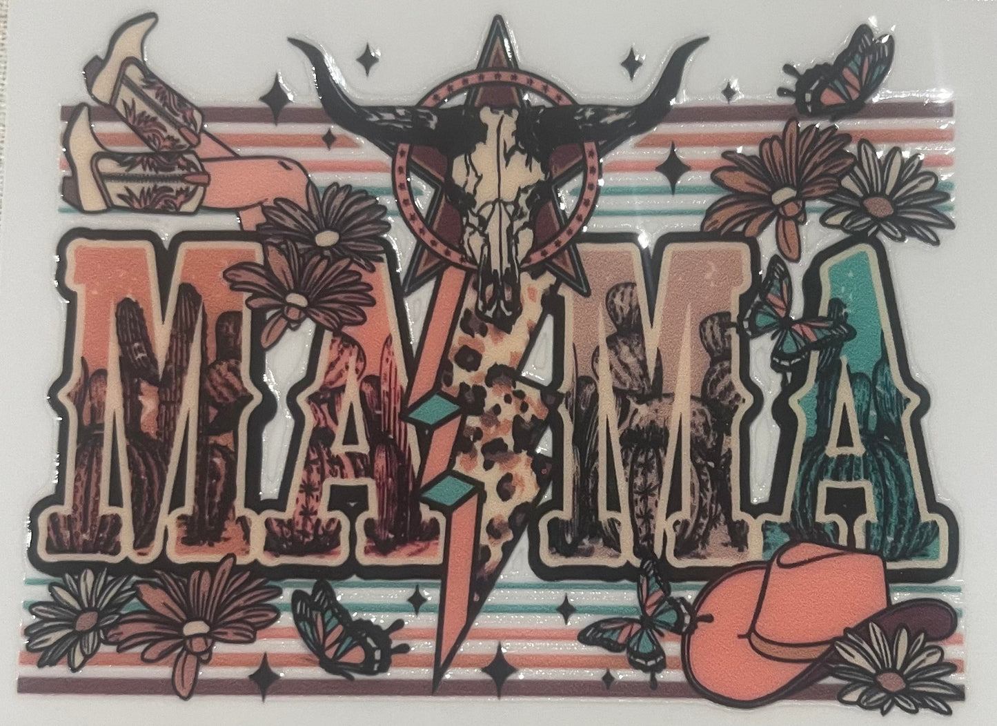 Bull head mama green and peach