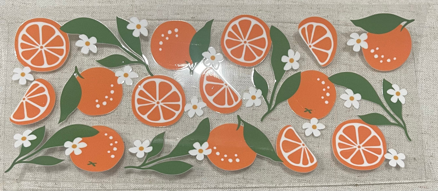 Oranges and white flowers