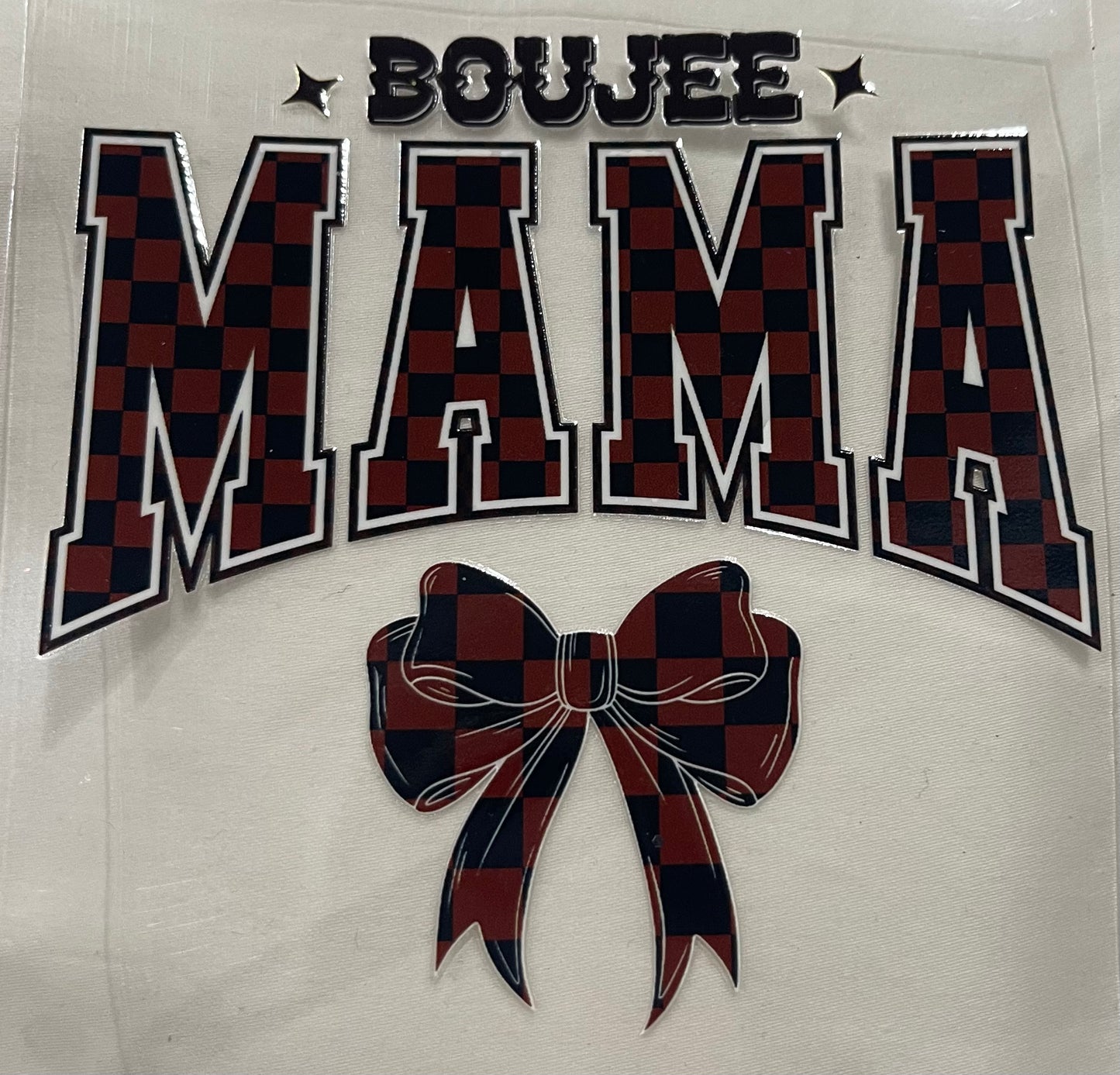 Boujee Mama-brown/black checkered