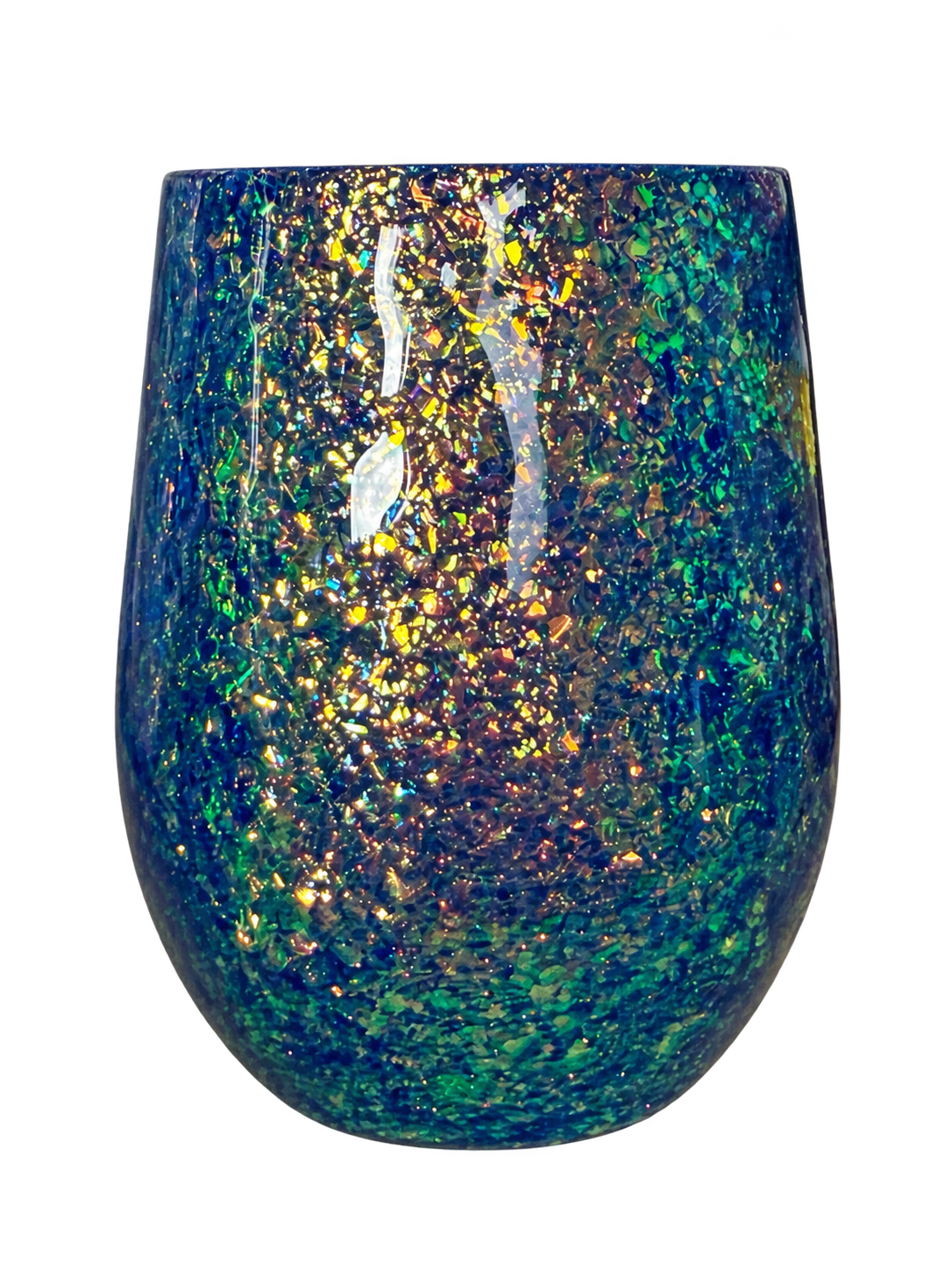 Peacock Feathers 12oz Wine Tumbler