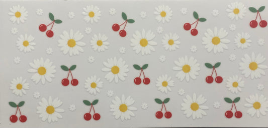 Baby cherries and daisies