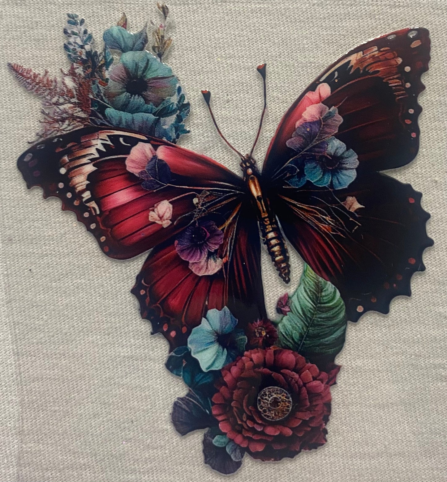 Steampunk pink butterfly