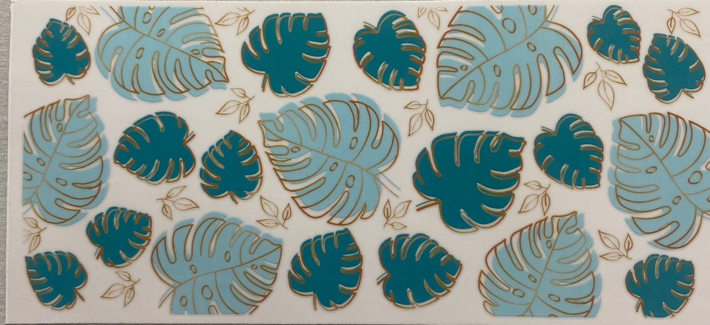 Mint and Dark Green Monstera