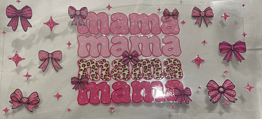 4 Mama pink- cheetah and bows