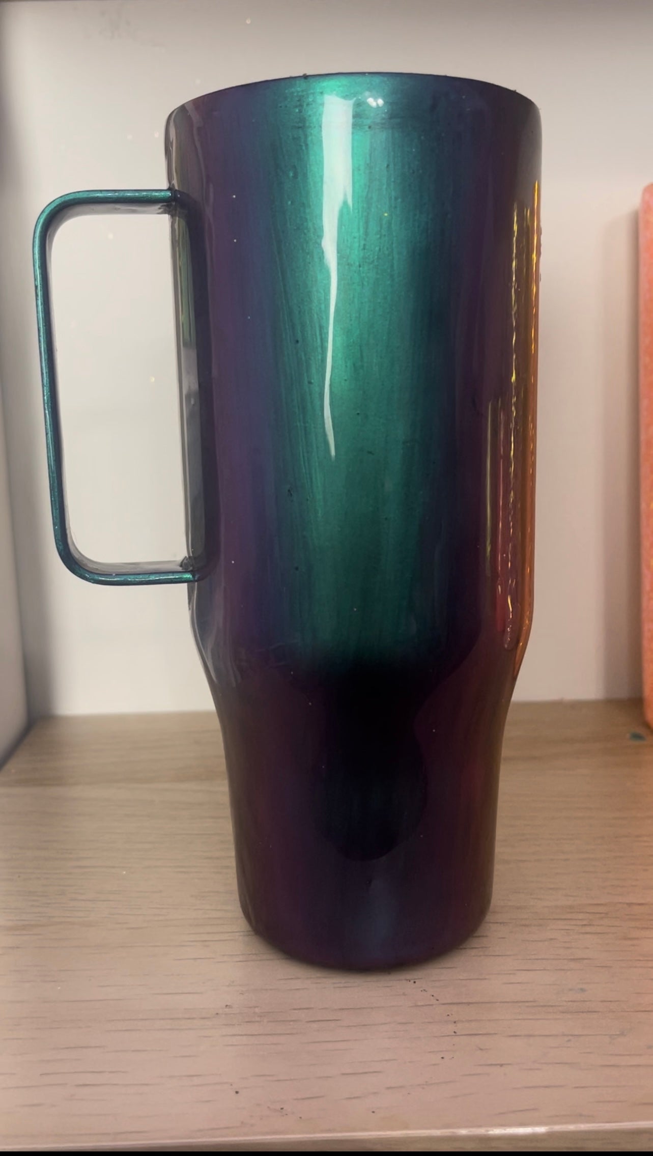 24oz Hogdler green/purple shift w/ handle