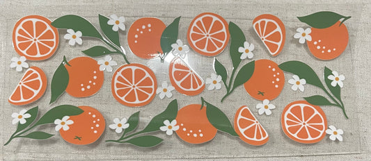 Oranges and white flowers