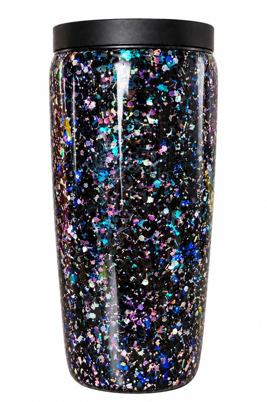 Simple Modern Voyager 16oz - Black Galaxy Glitter (RTS)